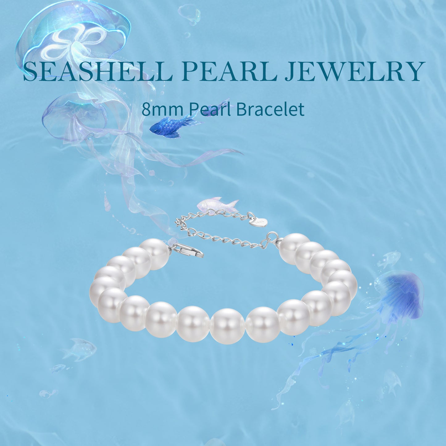 Classic and elegant pearl bracelet s925 pure silver with a high-end feel and simple temperament