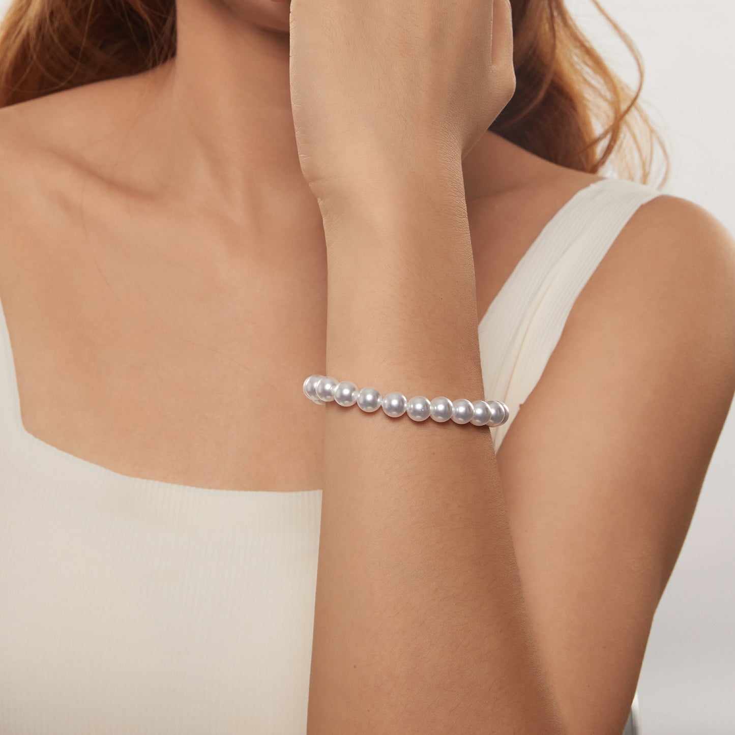 Classic and elegant pearl bracelet s925 pure silver with a high-end feel and simple temperament