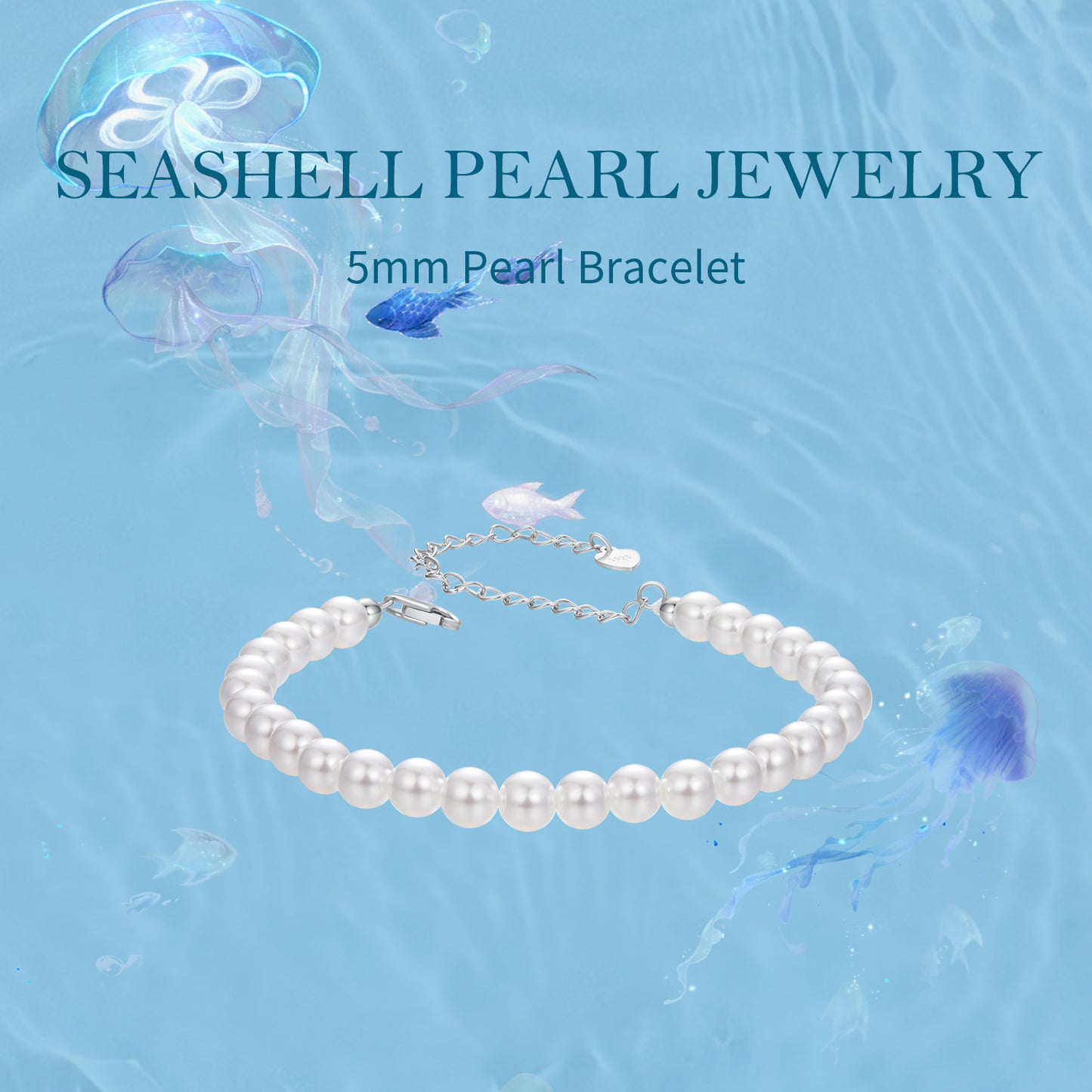 Classic and elegant pearl bracelet s925 pure silver with a high-end feel and simple temperament