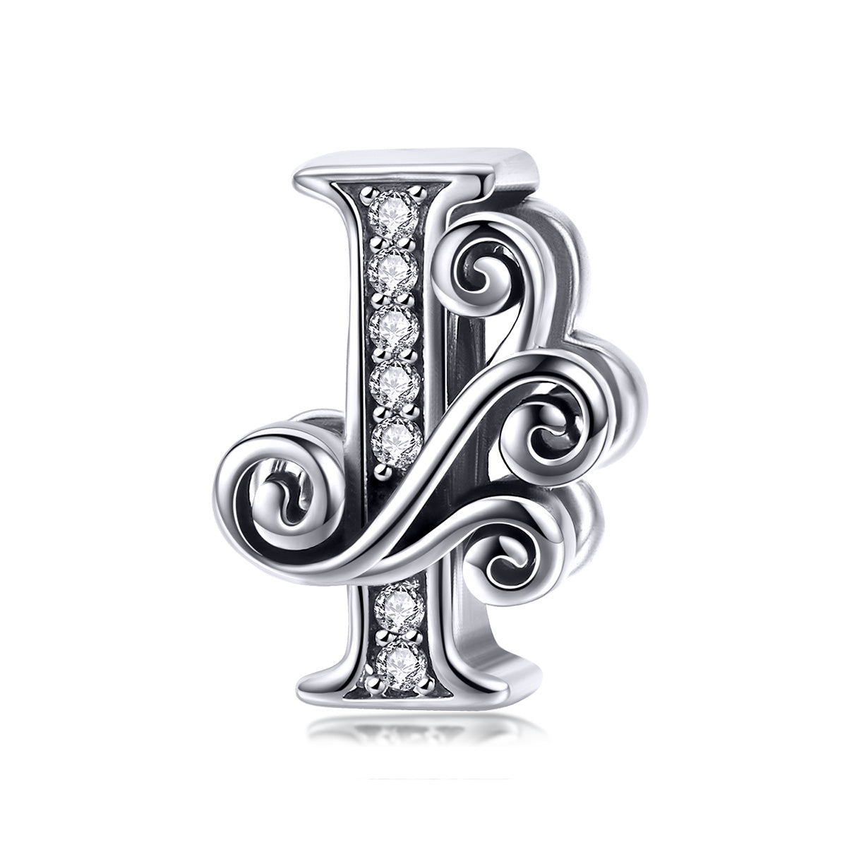 26 letter DIY bracelet bead accessories, pure silver beads, loose beads