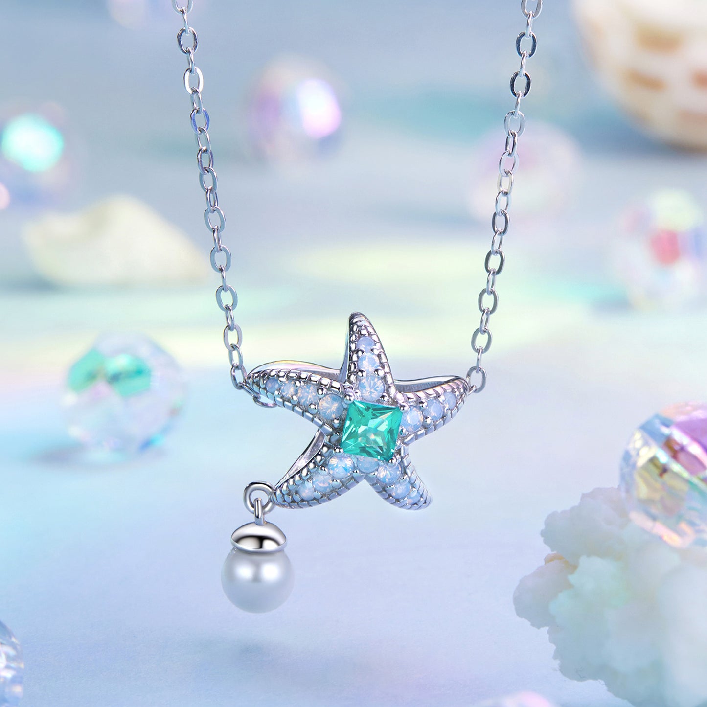 Summer Ocean Exquisite Sea Star Bead DIY Bead s925 Pure Silver