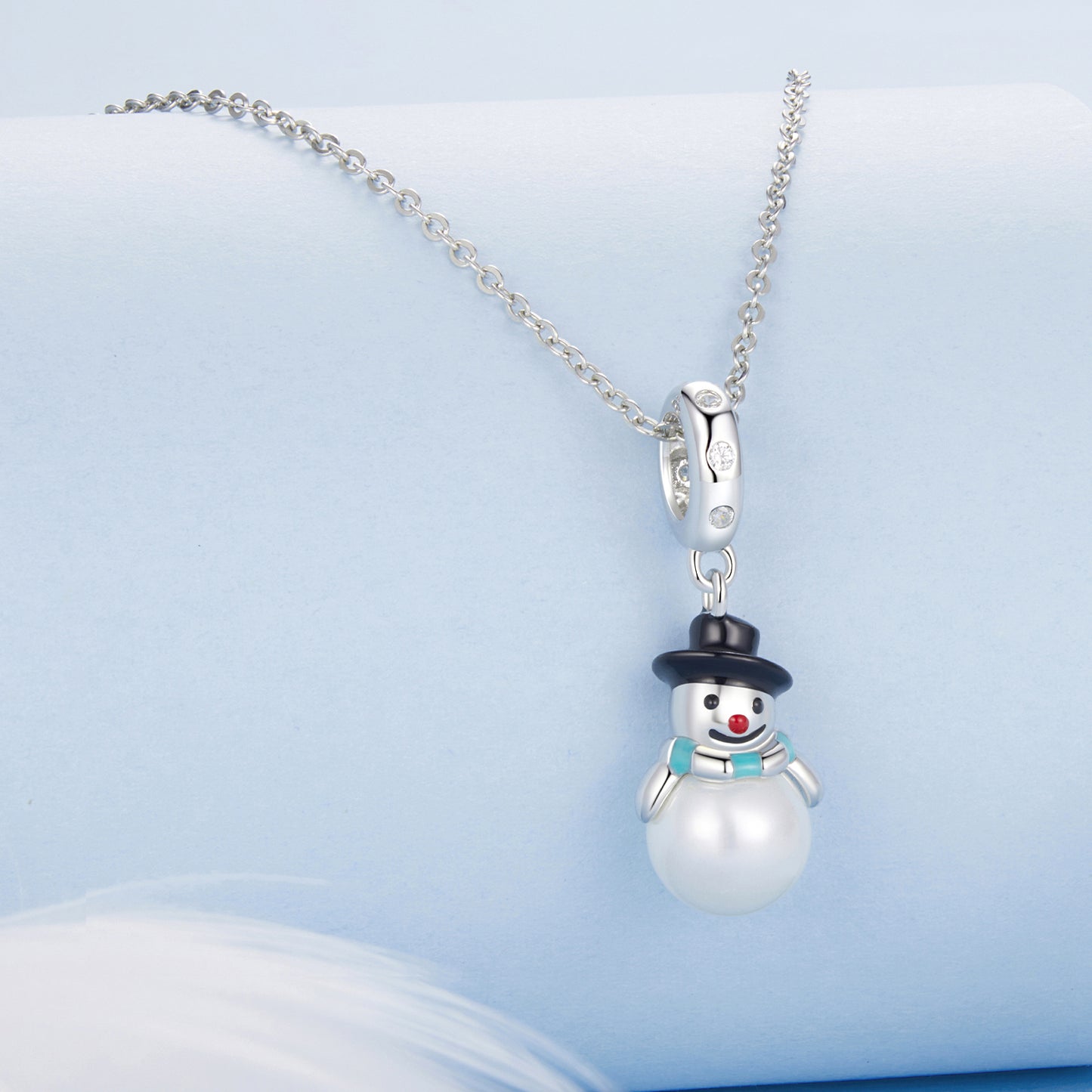 Cute Snowman Beads Christmas Cute DIY Bracelet Accessories s925