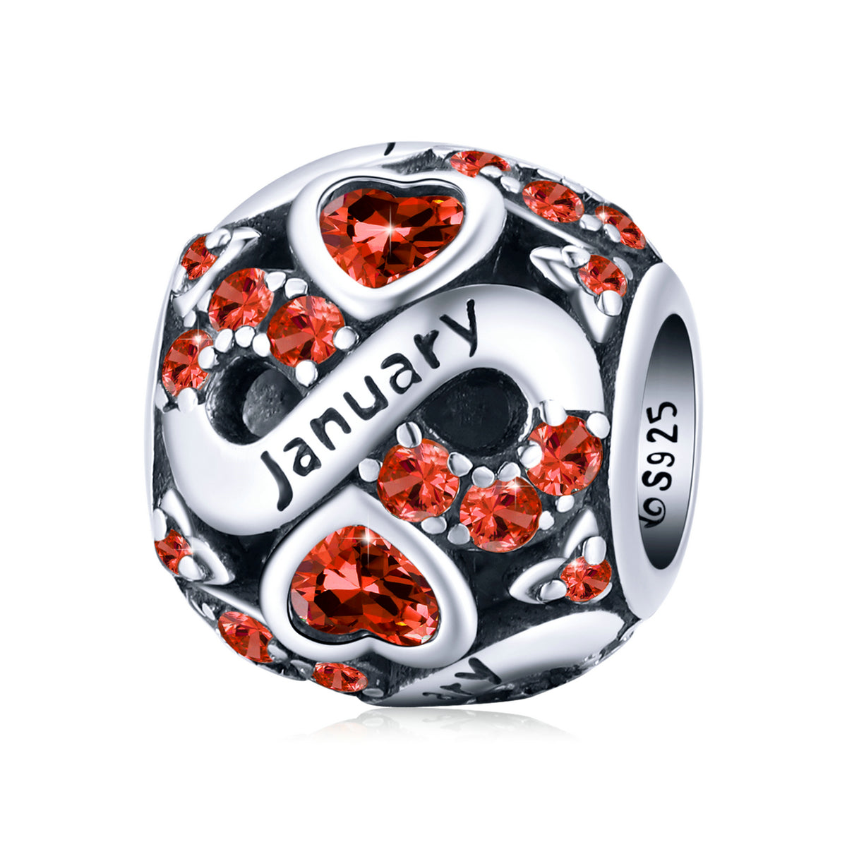 December Birthday Stone Bead Accessories s925 Silver Constellation Transport Beads