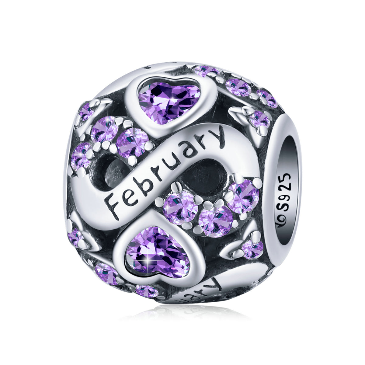 December Birthday Stone Bead Accessories s925 Silver Constellation Transport Beads