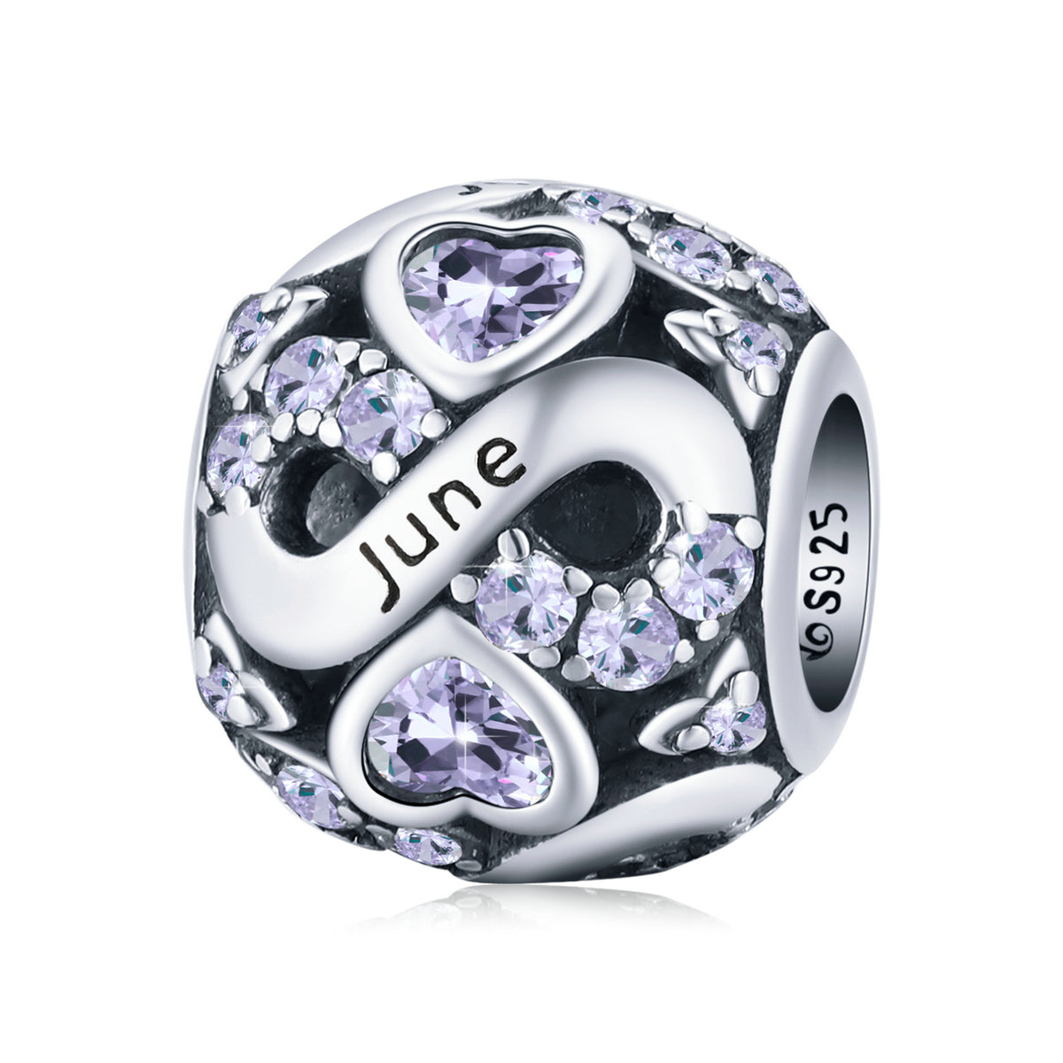 December Birthday Stone Bead Accessories s925 Silver Constellation Transport Beads