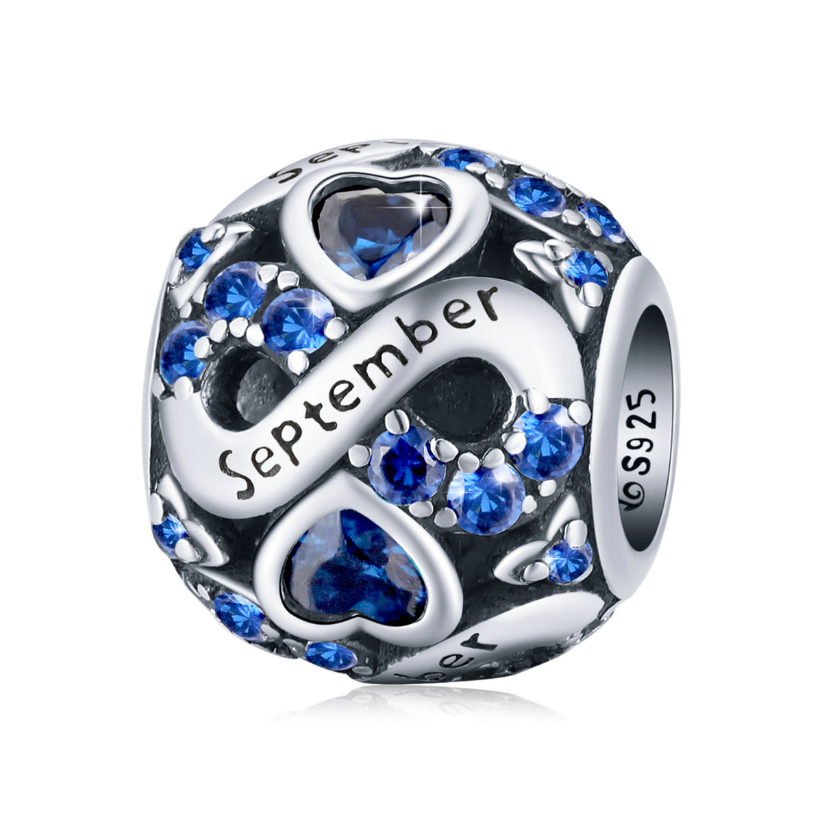 December Birthday Stone Bead Accessories s925 Silver Constellation Transport Beads