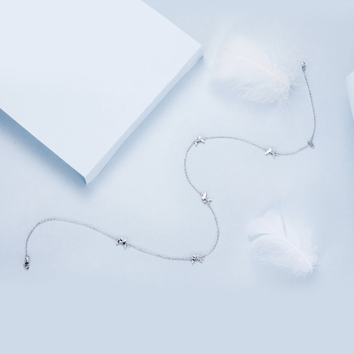 Fresh Forest style butterfly collarbone chain versatile temperament 925 sterling silver necklace