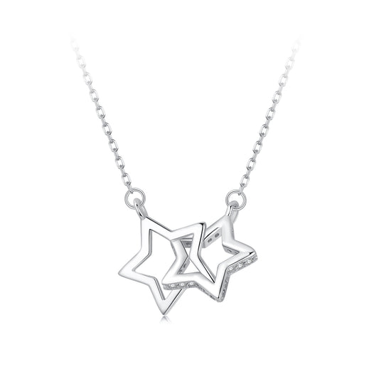 Versatile swaying starlight necklace s925 pure silver