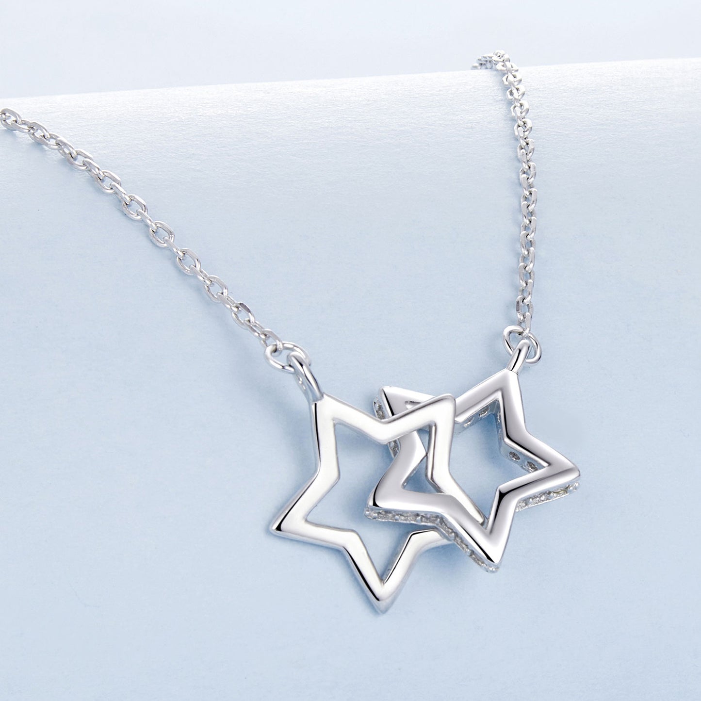 Versatile swaying starlight necklace s925 pure silver