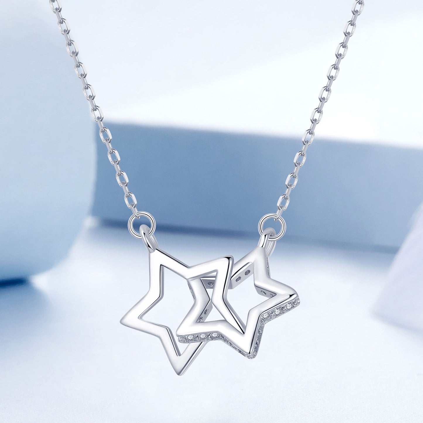 Versatile swaying starlight necklace s925 pure silver