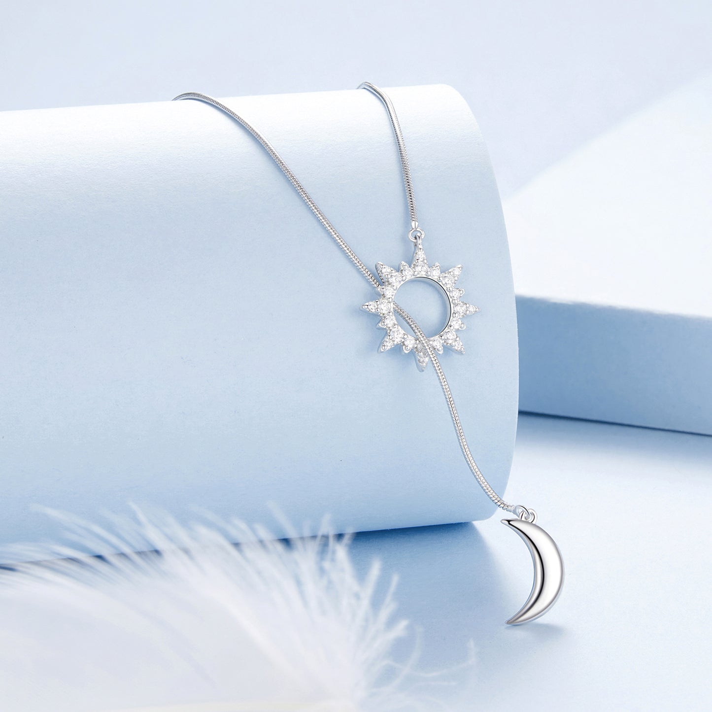 Exquisite and versatile Y-shaped collarbone chain s925 pure silver