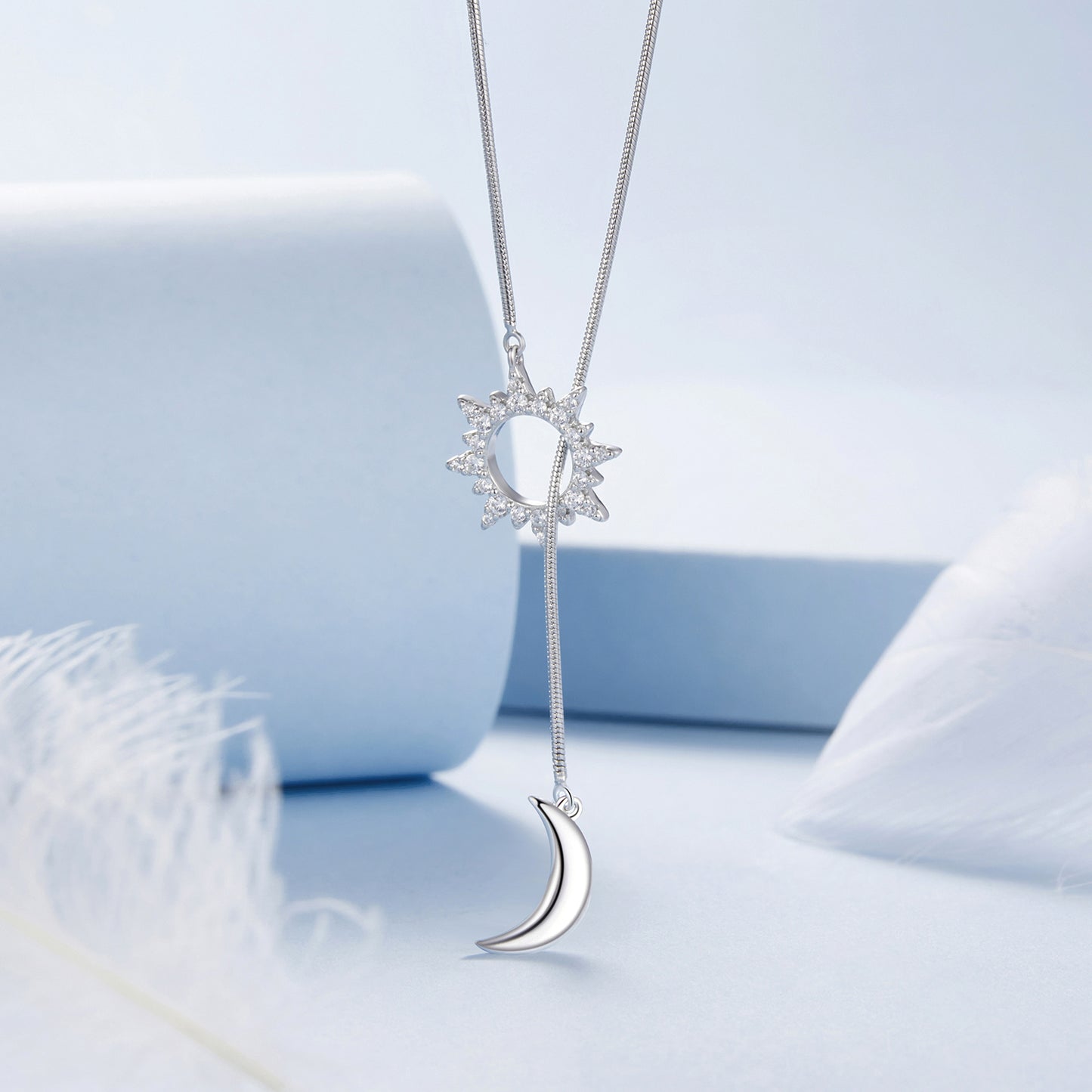 Exquisite and versatile Y-shaped collarbone chain s925 pure silver