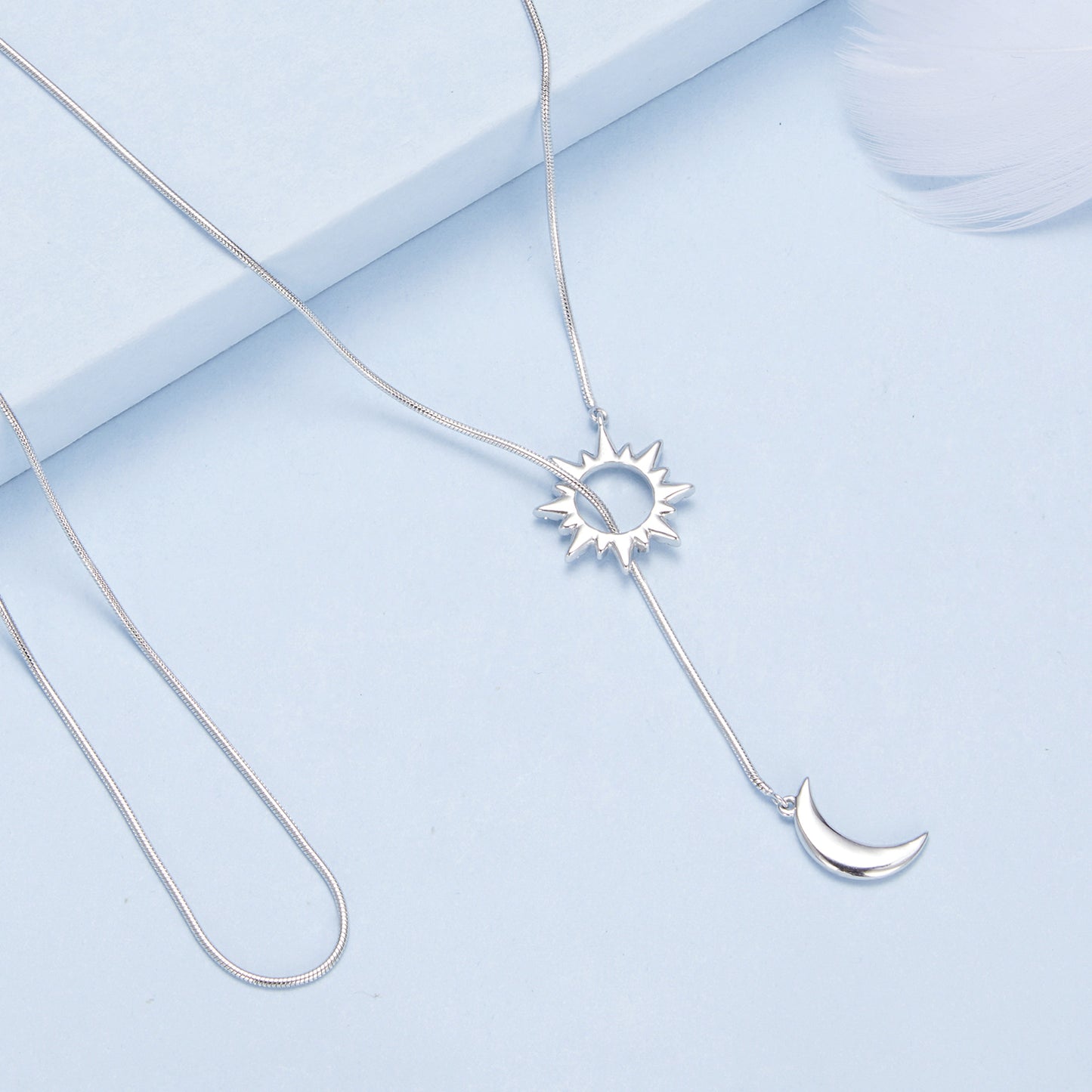 Exquisite and versatile Y-shaped collarbone chain s925 pure silver