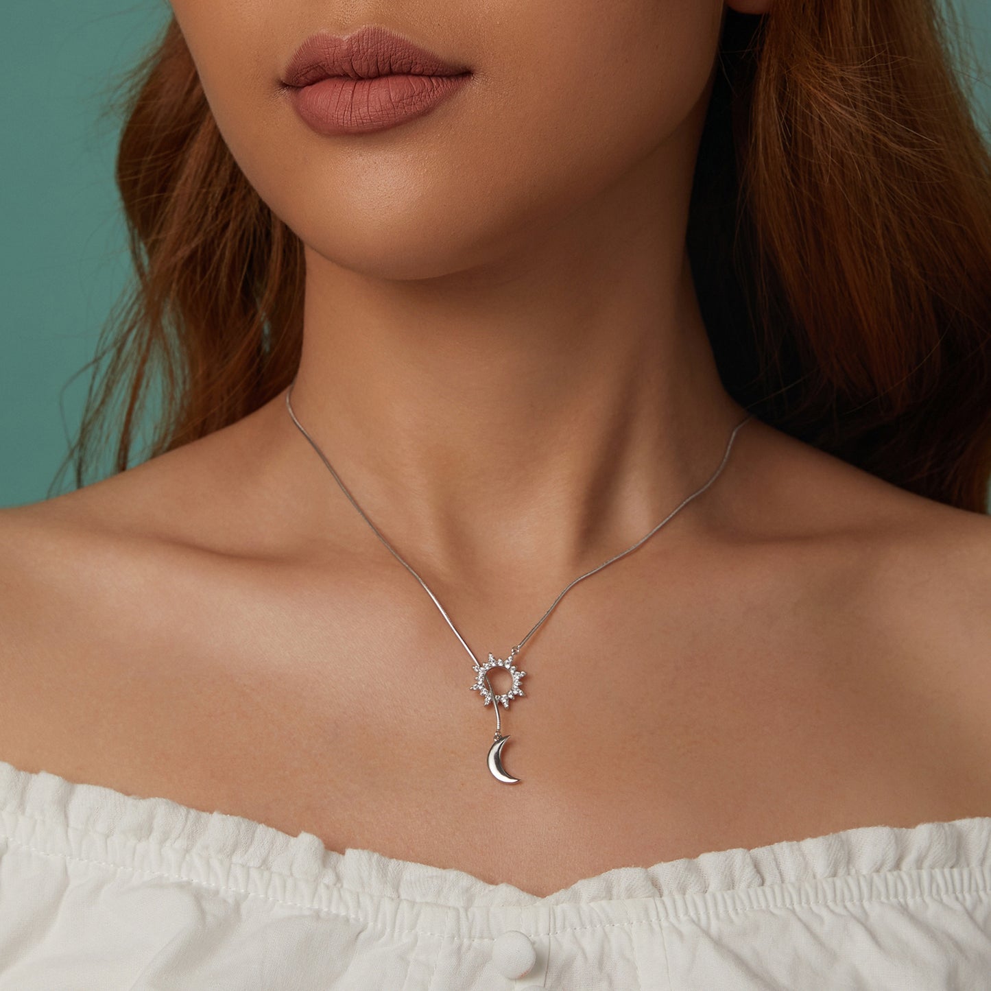 Exquisite and versatile Y-shaped collarbone chain s925 pure silver