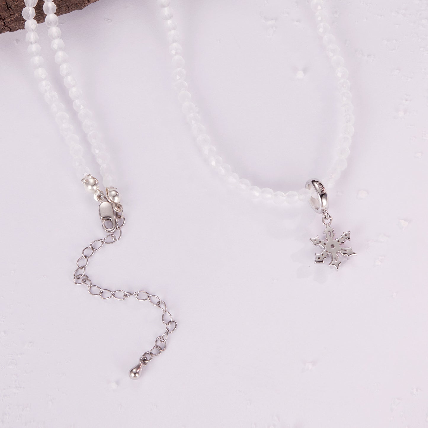 Romantic Christmas Winter Snowflake Necklace s925 Pure Silver Versatile Jewelry