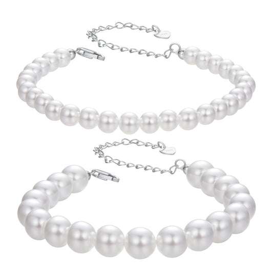 Classic and elegant pearl bracelet s925 pure silver with a high-end feel and simple temperament