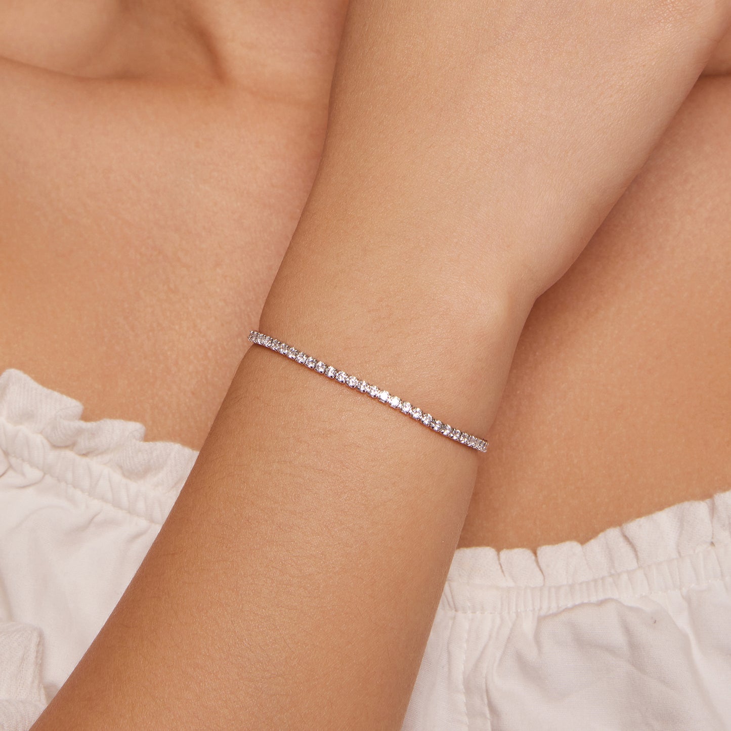 S925 sterling silver bracelet with adjustable simplicity and high-end temperament, women's fashion bracelet