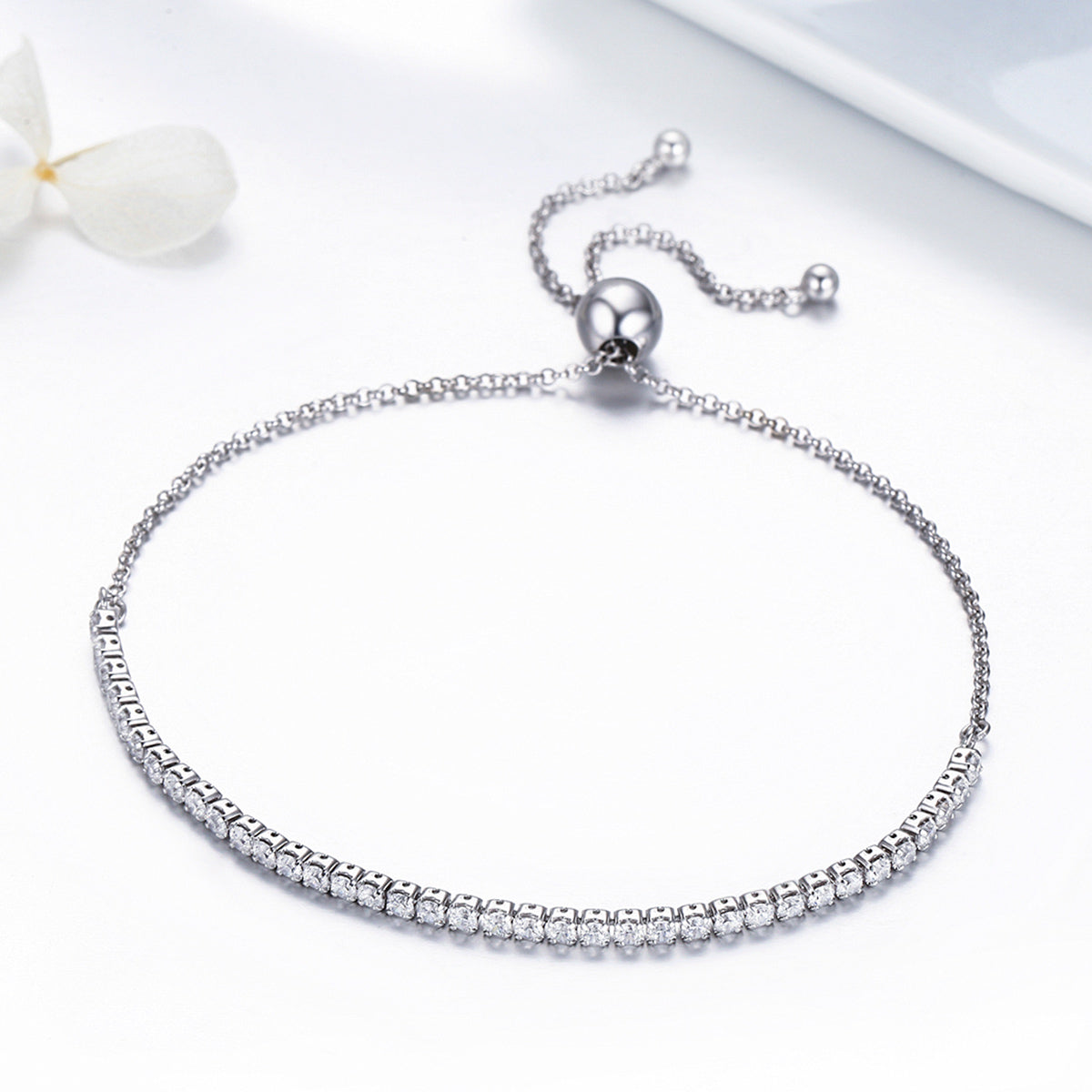 S925 sterling silver bracelet with adjustable simplicity and high-end temperament, women's fashion bracelet