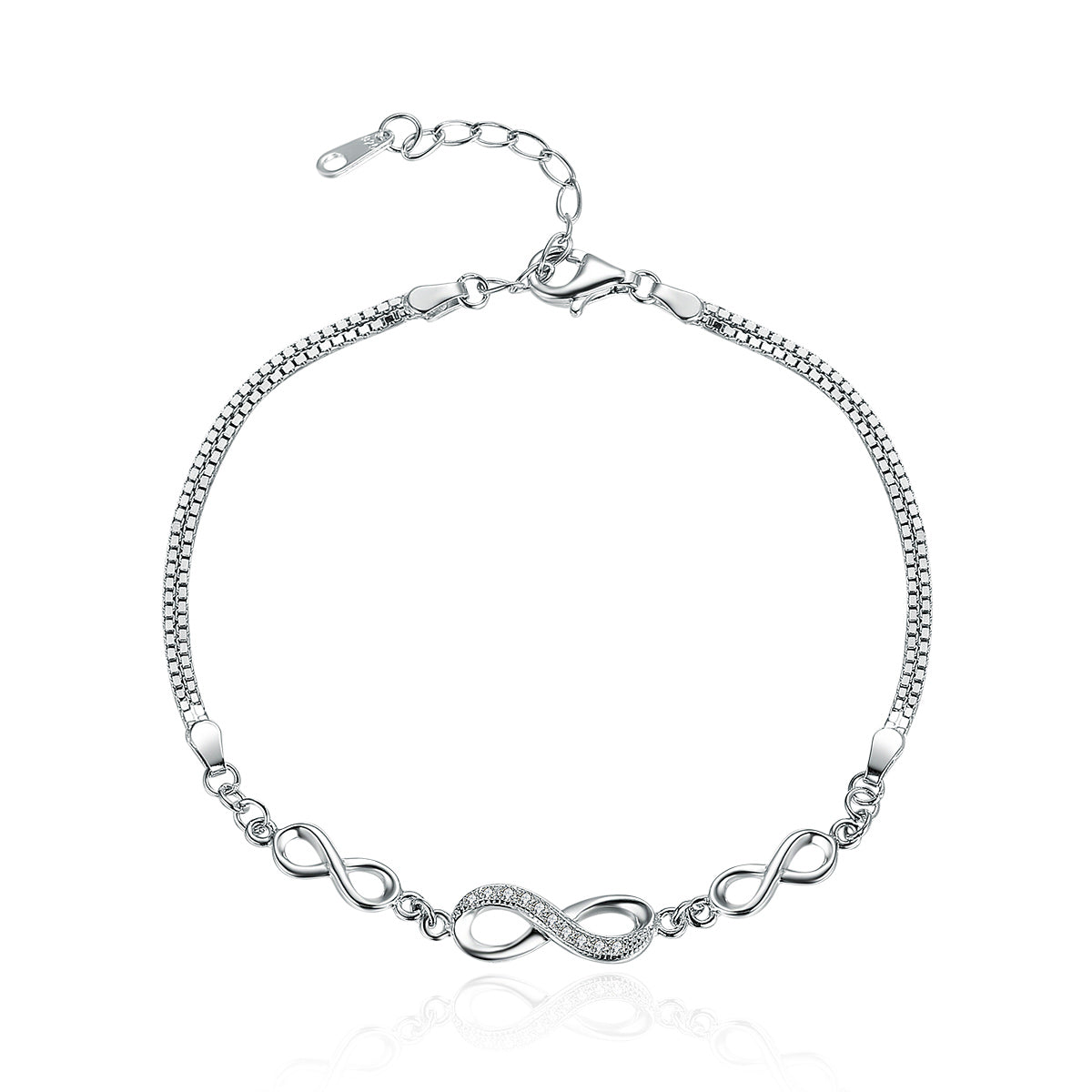 S925 sterling silver fashionable temperament bracelet, fashionable infinite symbol