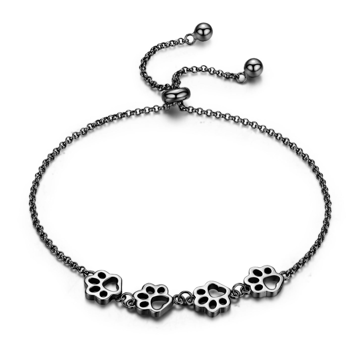 925 Cute Pet Claw Print Fashion Silver Bracelet