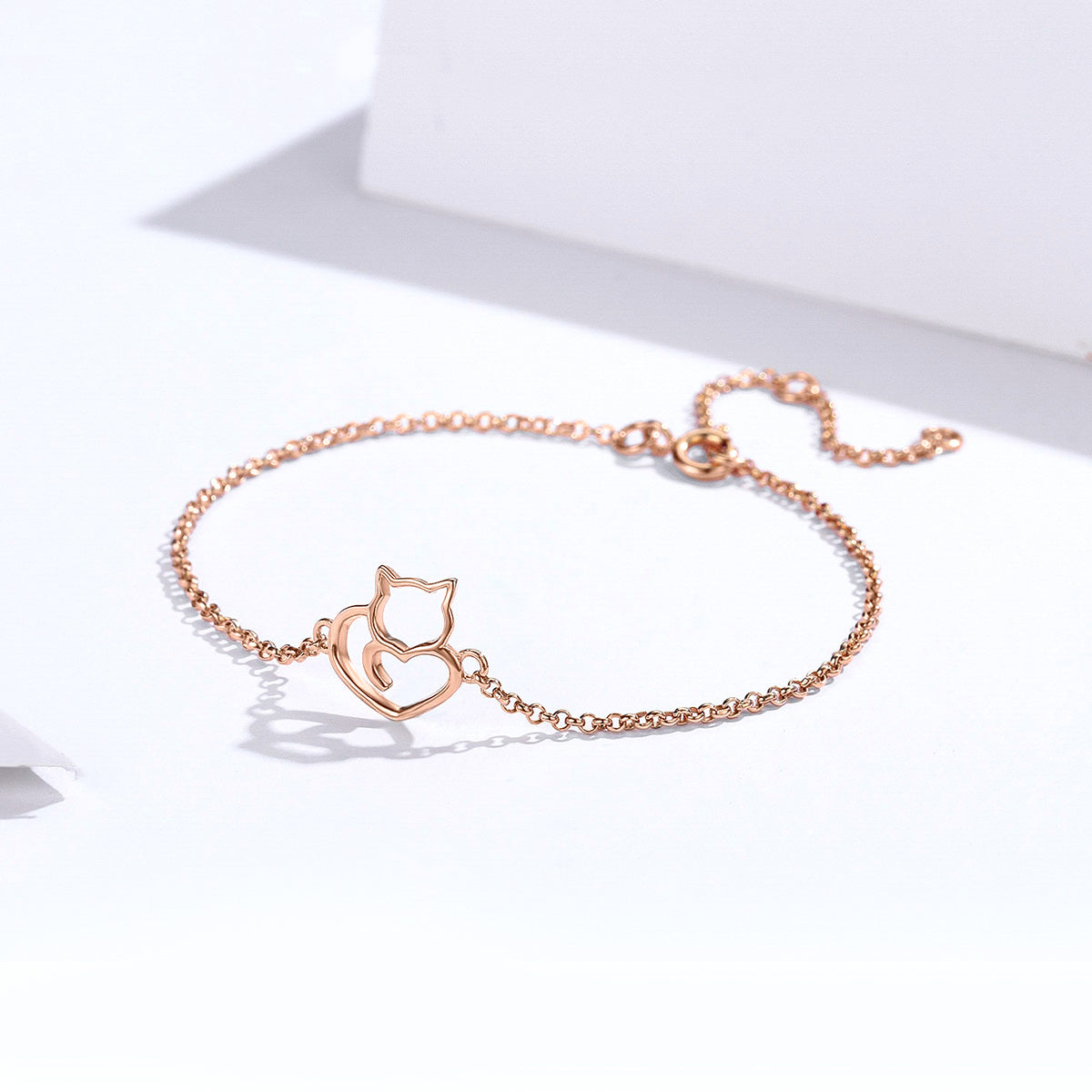 Süße Katze s925 Silber Damenmode Kreatives Armband