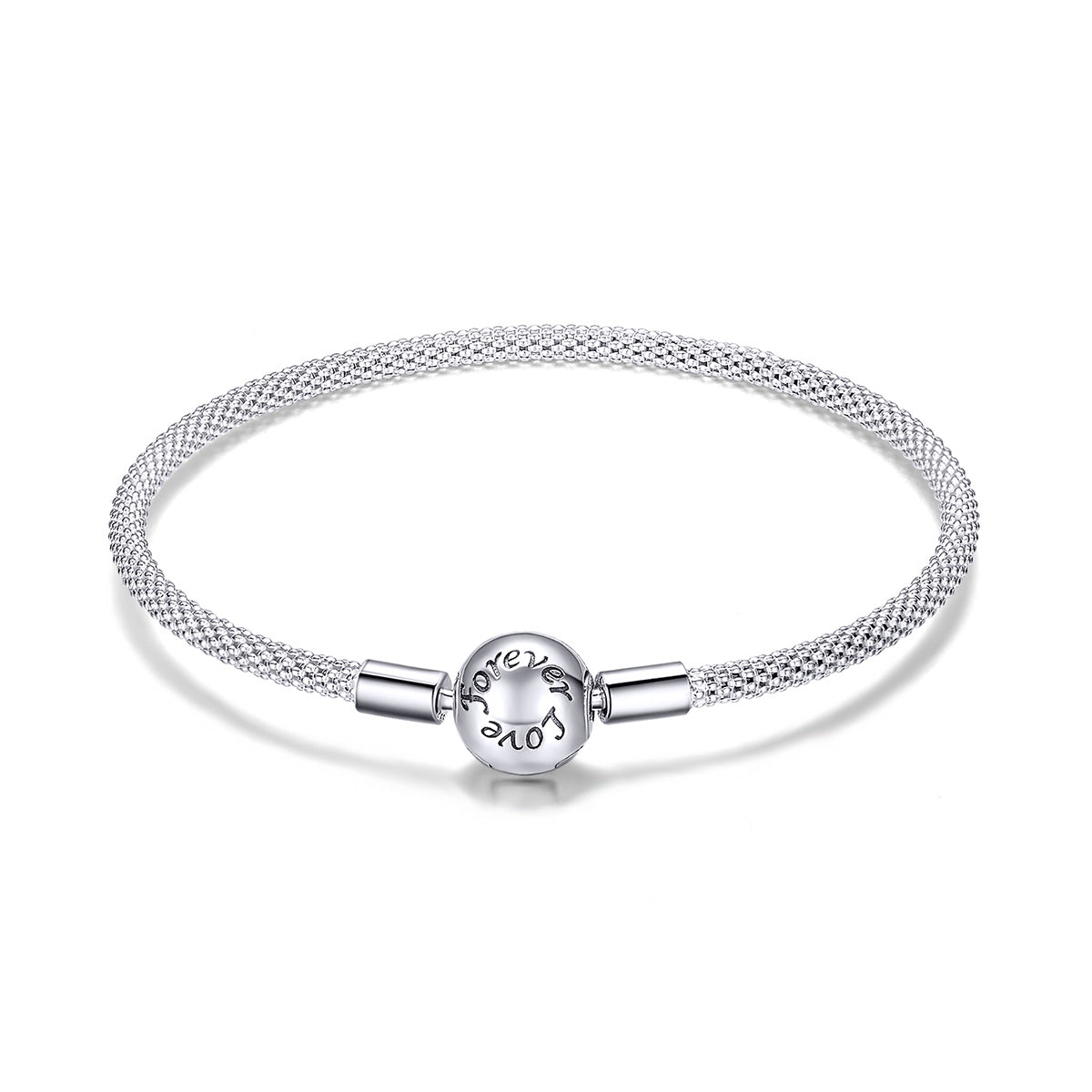 S925 sterling silver personalized eternal love simple and fashionable DIY basic single bracelet