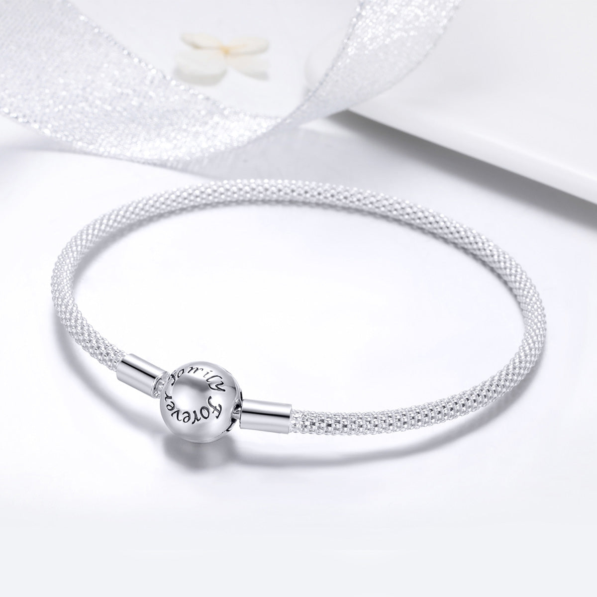 S925 sterling silver personalized eternal love simple and fashionable DIY basic single bracelet