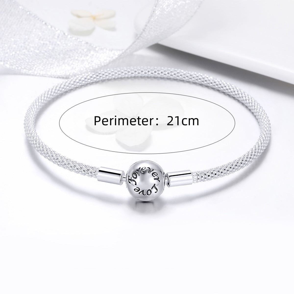 S925 sterling silver personalized eternal love simple and fashionable DIY basic single bracelet