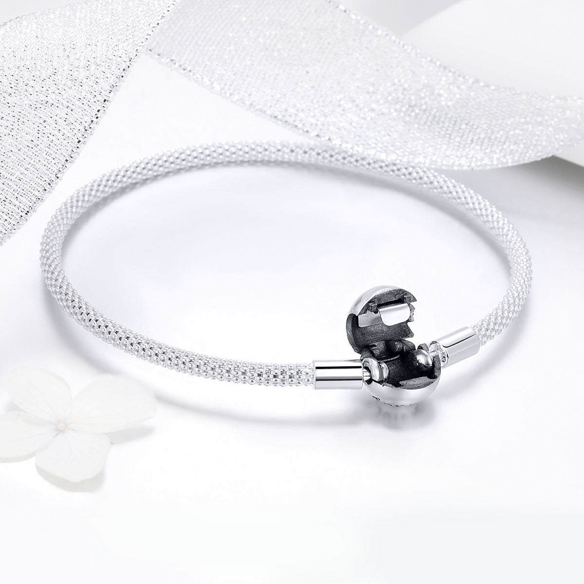 S925 sterling silver personalized eternal love simple and fashionable DIY basic single bracelet