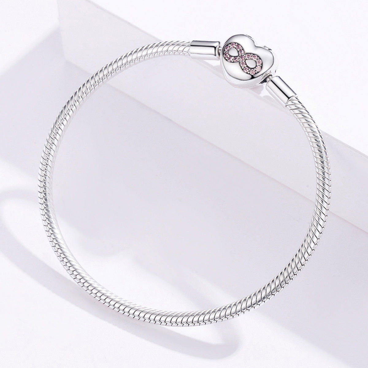 Eternal Heart 925 sterling silver Valentine's Day DIY basic bracelet