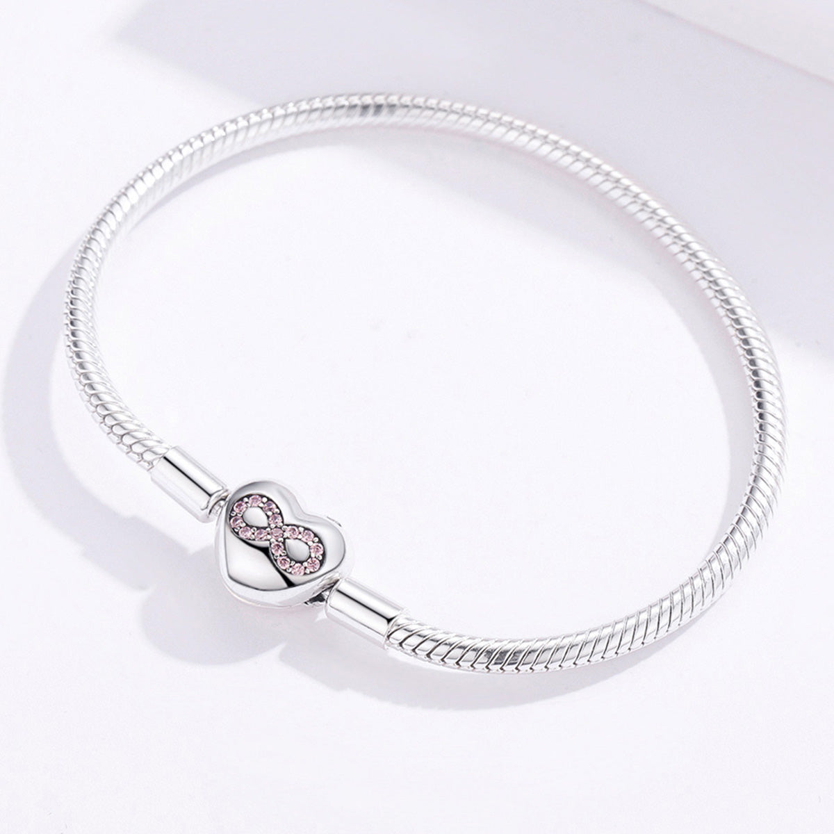 Eternal Heart 925 sterling silver Valentine's Day DIY basic bracelet