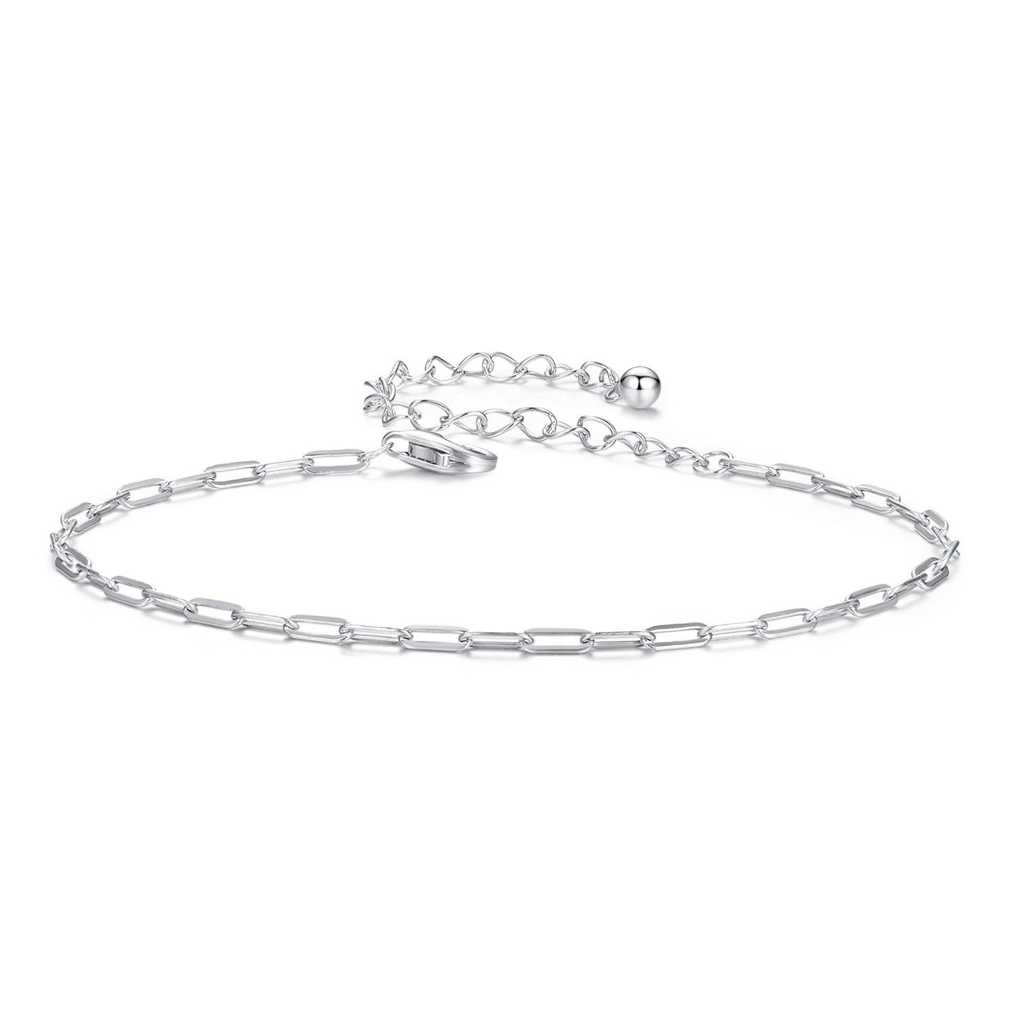 Simple and versatile square thin bracelet s925 sterling silver