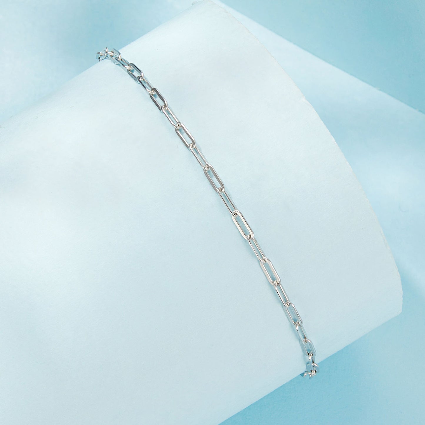 Simple and versatile square thin bracelet s925 sterling silver