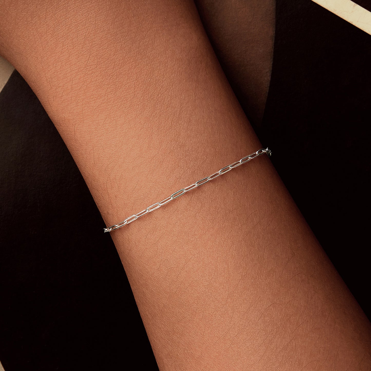 Simple and versatile square thin bracelet s925 sterling silver