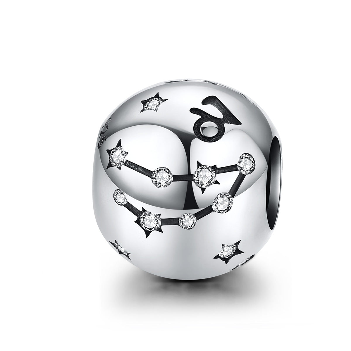 S925 pure silver twelve constellations bead DIY bracelet accessories