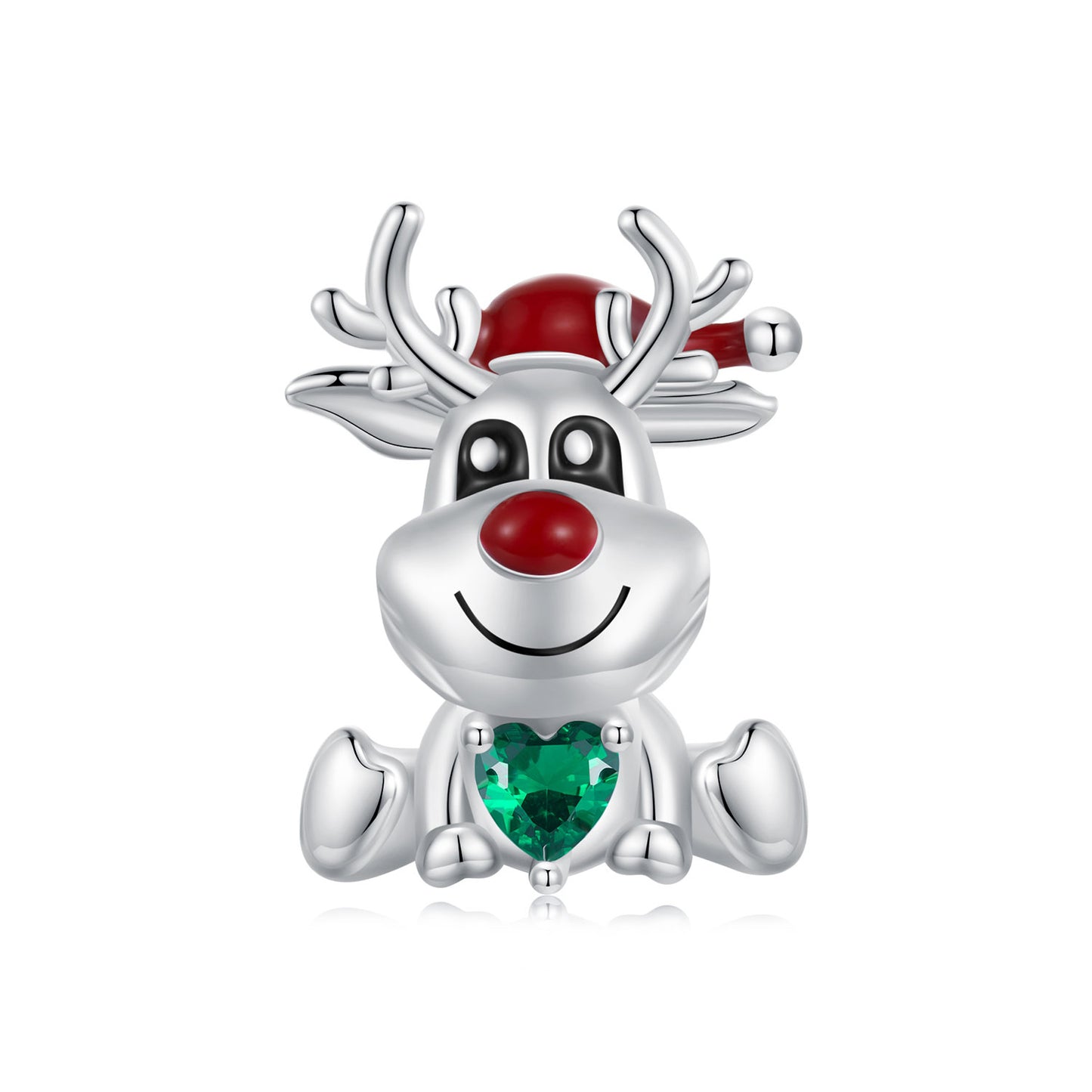 Christmas Cute Elk Bead DIY Jewelry s925 Silver Beads