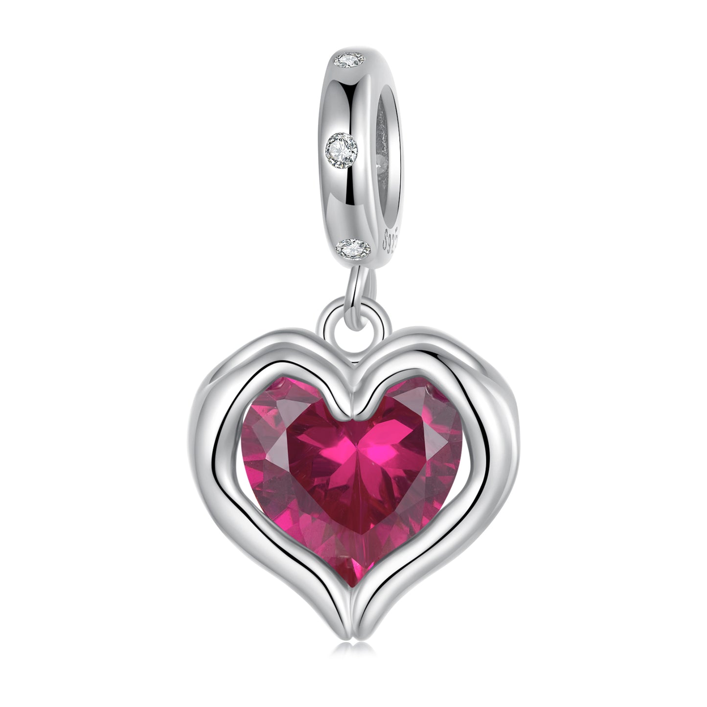 Holding Love Pendant S925 Silver Creative DIY Bead