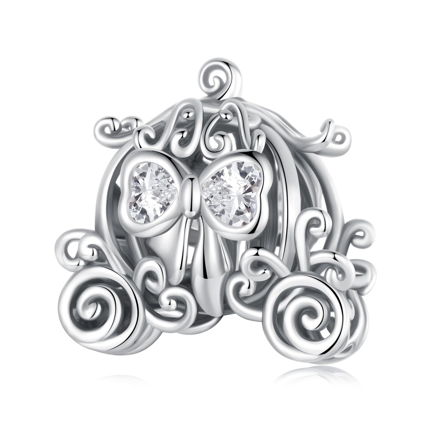 Exquisite fairy tale pumpkin carriage bead s925 silver