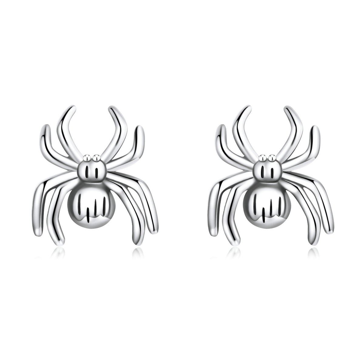 Pure silver s925 eight legged spider earrings vividly simulate simple insect earrings