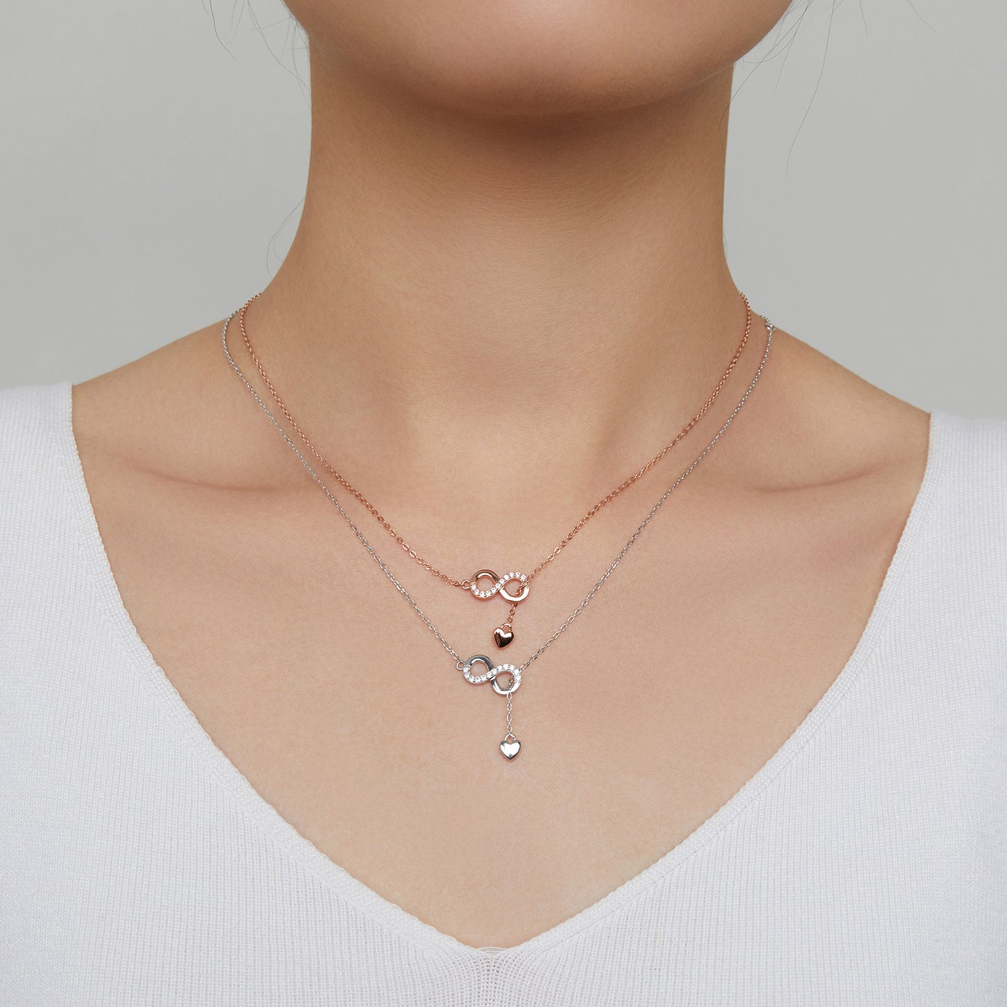 S925 Silver Charm Unlimited Clavicle Chain Eight Character Lucky Symbol