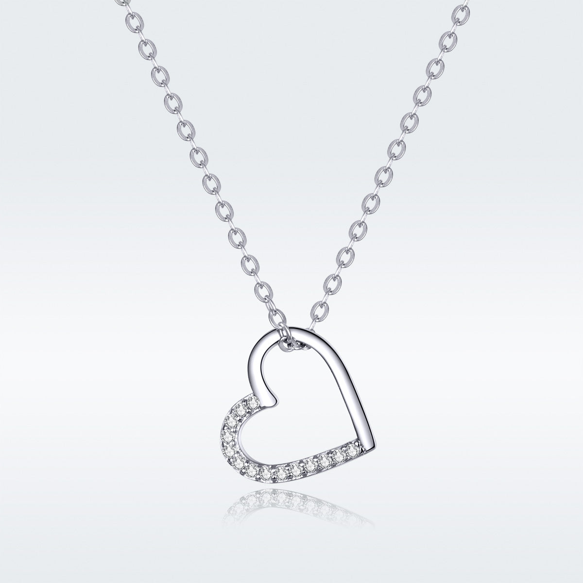 Heart shaped simple and fashionable girl's necklace