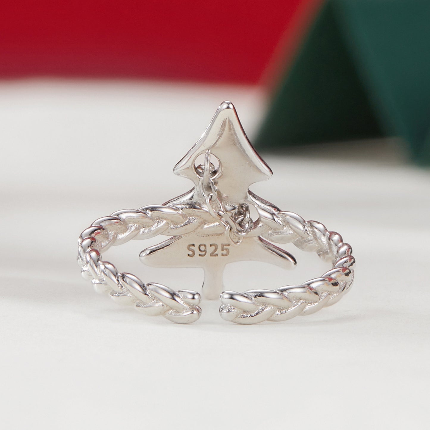 Christmas Tree Opening Ring 925 Solid Silver Ring