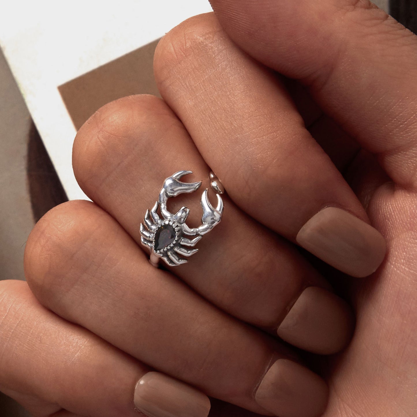 Retro Scorpion s925 Pure Silver Open Ring, Simple and Personalized Ring