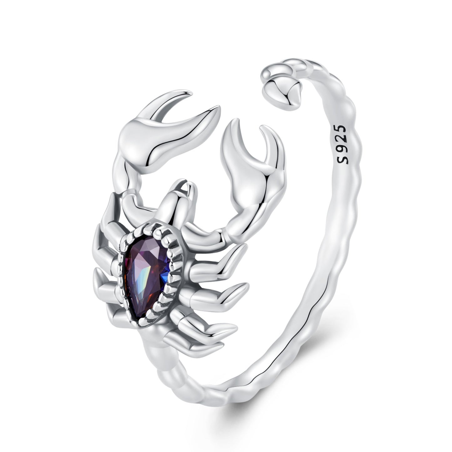 Retro Scorpion s925 Pure Silver Open Ring, Simple and Personalized Ring